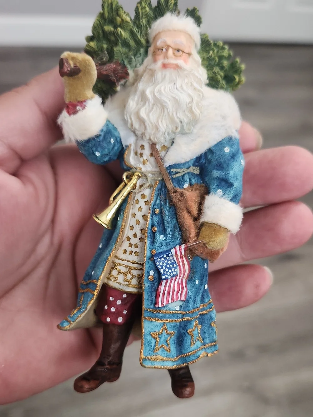Hallmark American Patriot Santa Christmas Ornament